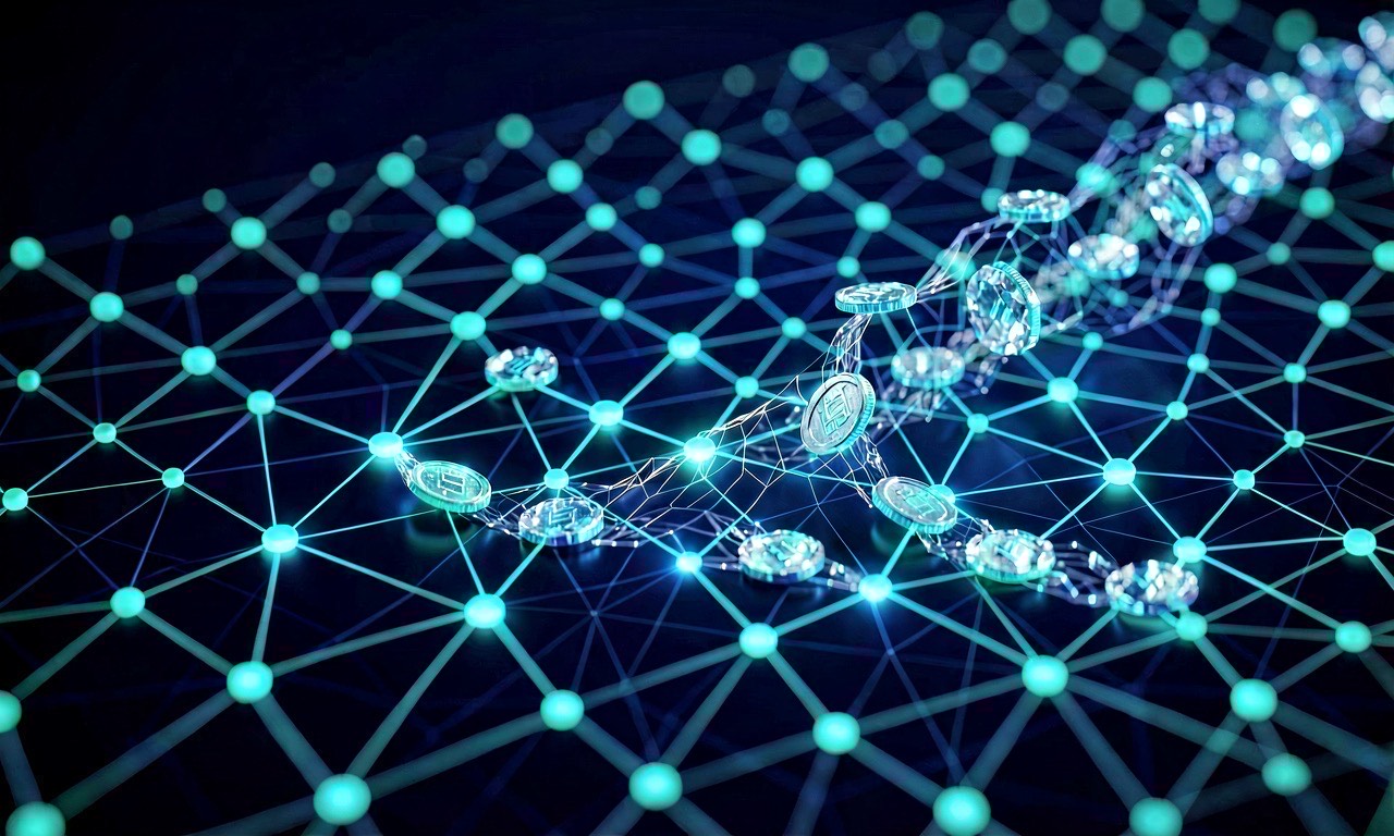 Abstract visualization of autonomous agents transacting on a digital lattice