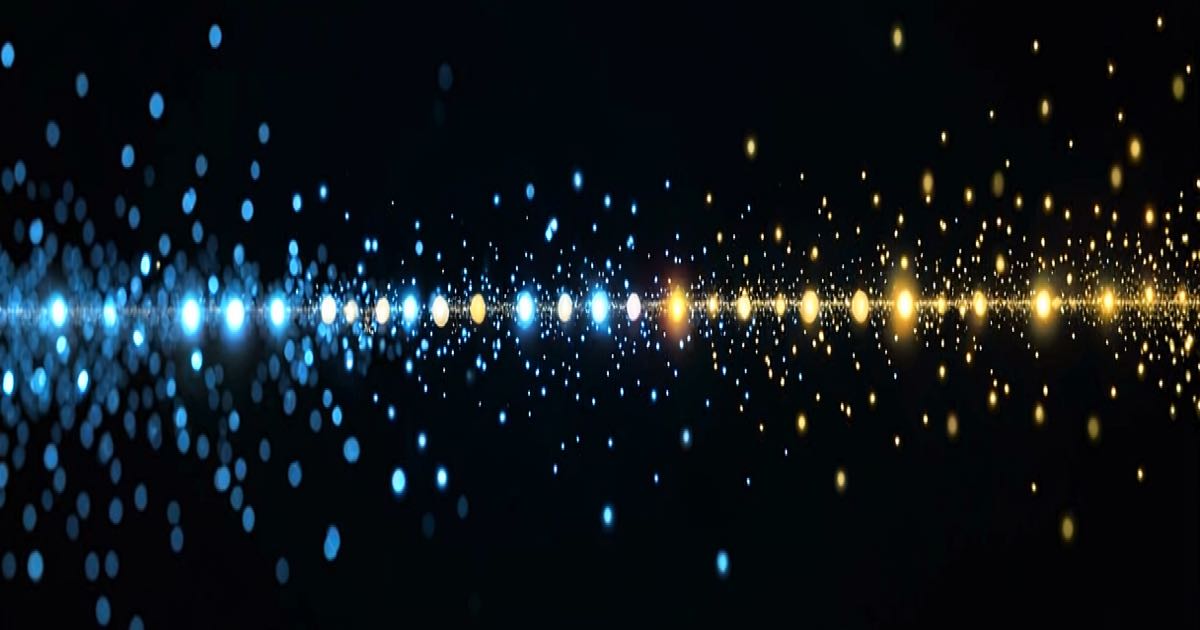 Abstract mathematical visualisation of the Riemann zeta function zeros along a critical line in the complex plane, blue and gold colour scheme