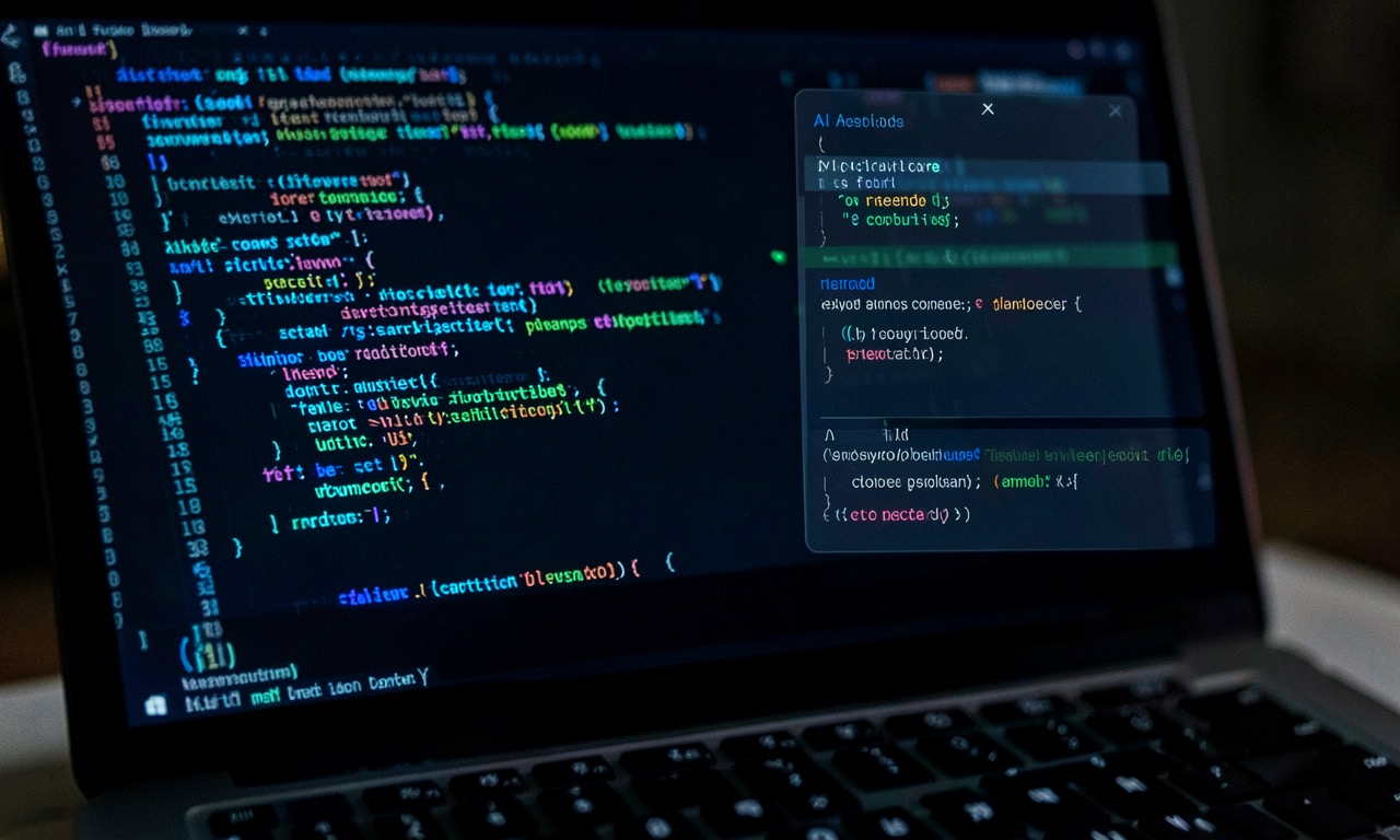 A sleek laptop on a desk with a glowing Nvidia logo, holographic AI agent interface floating above the screen, dramatic lighting, product photography style