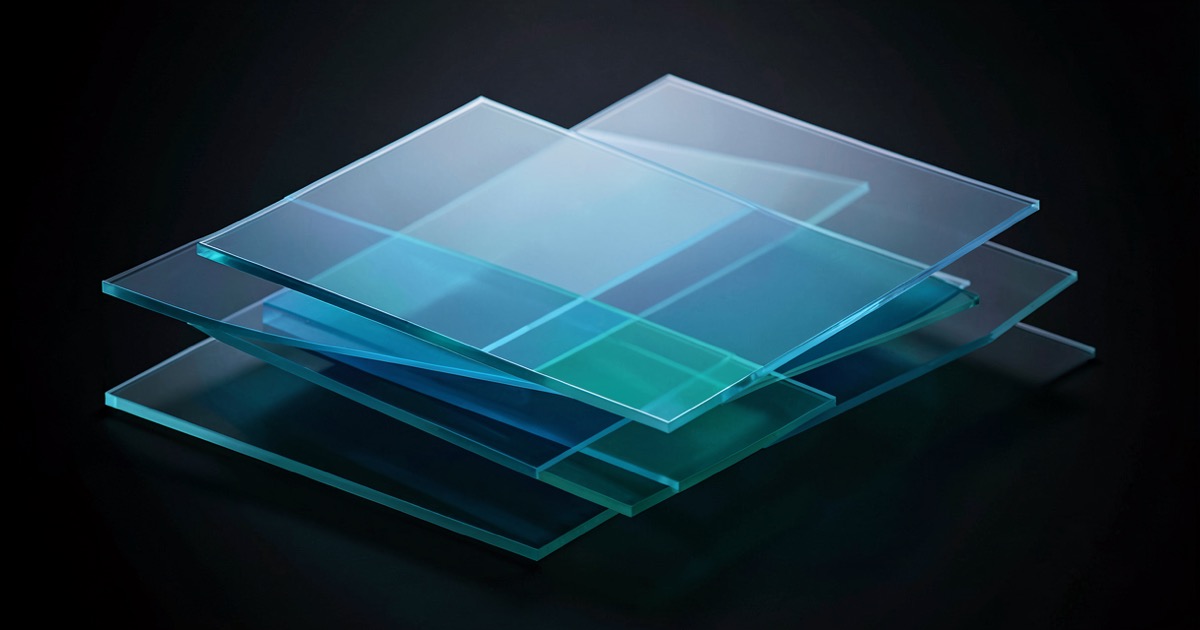Abstract composition of layered translucent panels in cool blue tones, suggesting software architecture layers being swapped and replaced